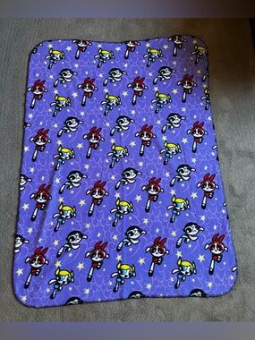 Vintage 2001 ‘The Powerpuff Girls’ Purple Character Print Blanket